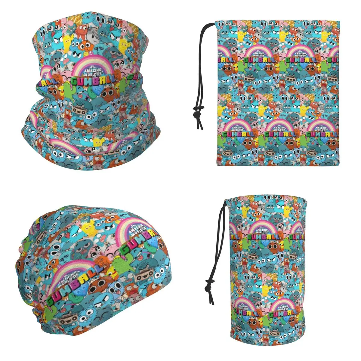 The Amazing World Of Gumball Bandana Neck Cover Printed Wrap Scarf Cycling Cycling Scarf Unisex Adult Washable