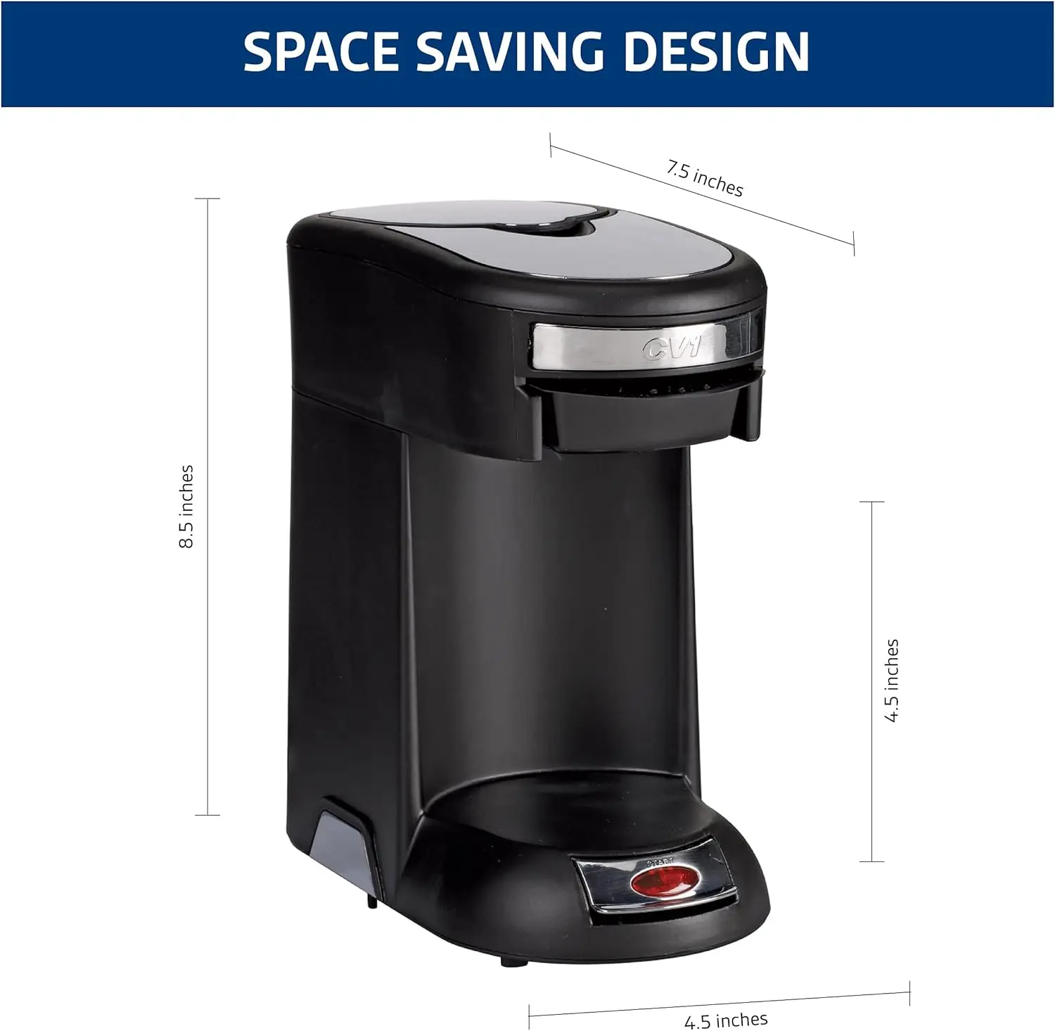 ماكينة صنع القهوة ذات الخدمة الواحدة، تحضير 10 أونصة من القهوة أو الماء الساخن، وعبوات قهوة مشوية داكنة عادية سعة 84 قيراط