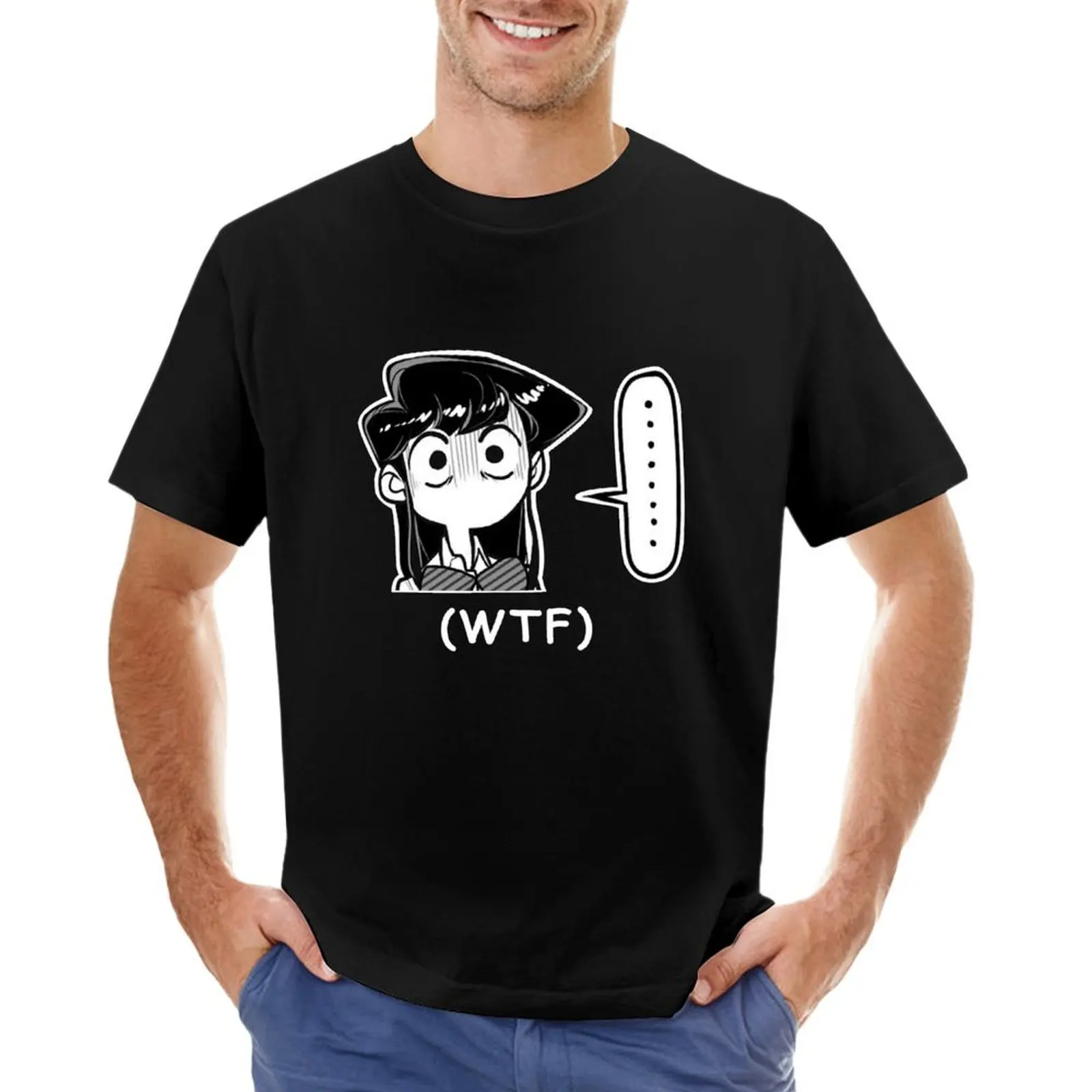 Funny Manga Silence Komi San Chibi Meme T-Shirt plus size clothes summer top sports fans hippie clothes men clothings