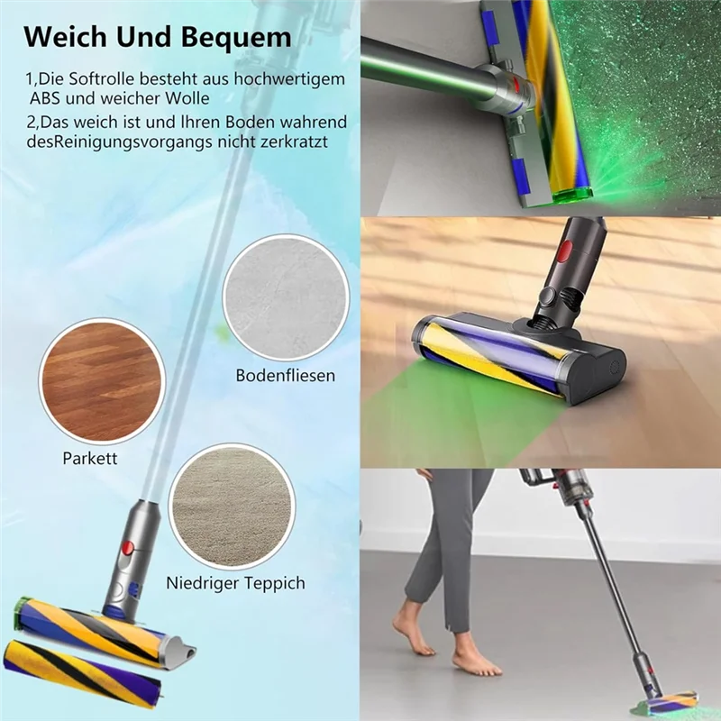 

UNCL Roller Brush Accessory Set For Dyson V12 Detect Slim Series Vacuum Cleaner Including Replacement Filters