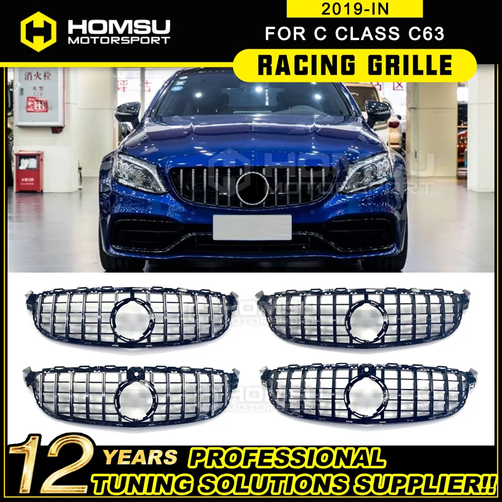 

2015-2022 Front Bumper Grille For C63 C63s car styling GT racing grille for W205 C63 coupe front bumper grille 2015-2018 2019