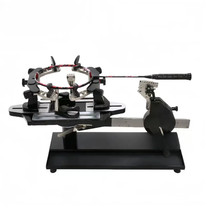 Badminton racket threading machine