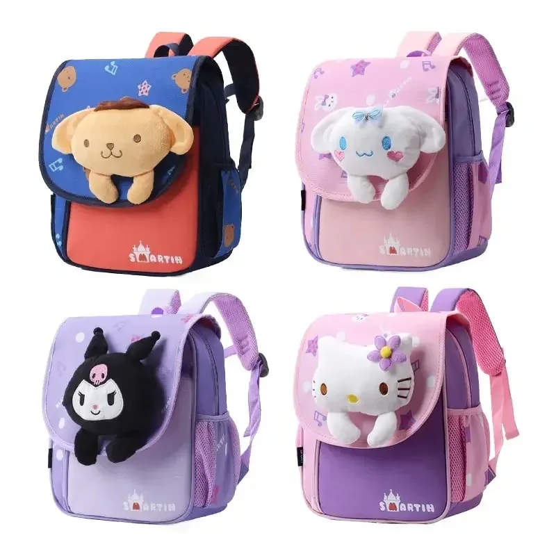 

Sanrioed Anime Backpack Hello Kitty Kuromi Melody Cinnamoroll Pom Pom Purin Cartoon Cute Children Shoulder Bag Gift for Friend