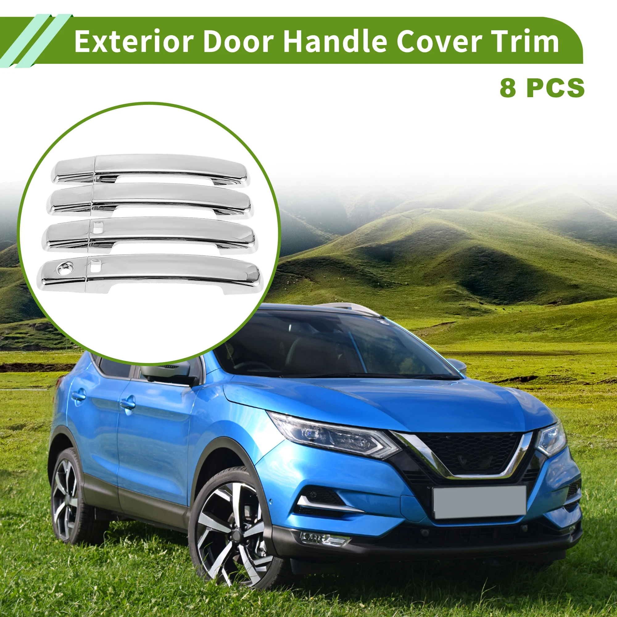 

Накладки на внешние ручки дверей UXCELL для Nissan Qashqai 2007-2013, умное гальваническое покрытие, 8 шт.