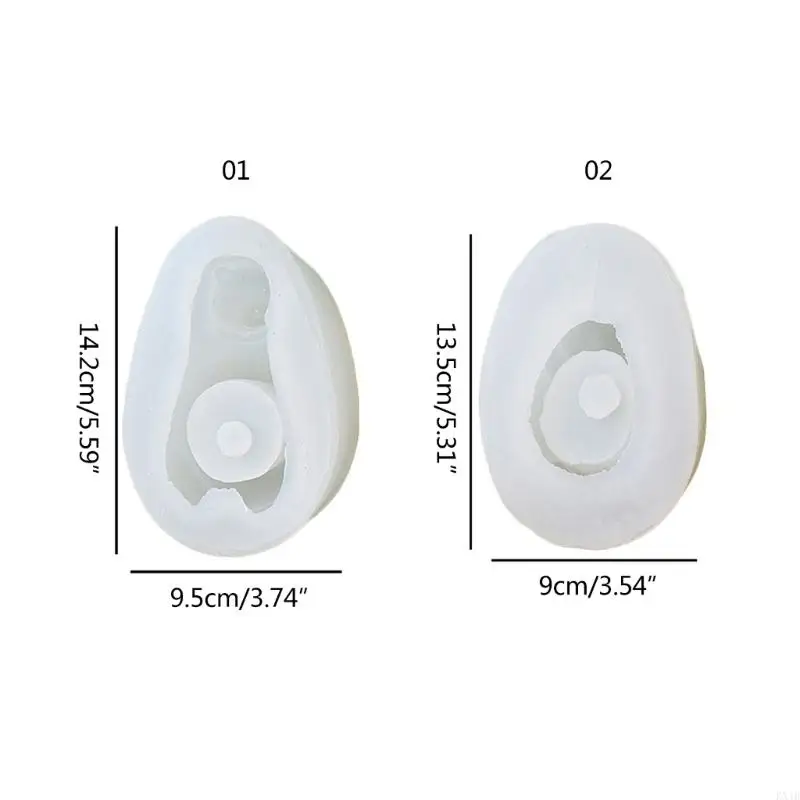 Kx4b لطيف الدب الباندا القالب سيليكون زهرة وعاء مزهرية القالب ديي الايبوكسي راتنج الراتنج العفن غجر الخرسانة العفن ديكورات