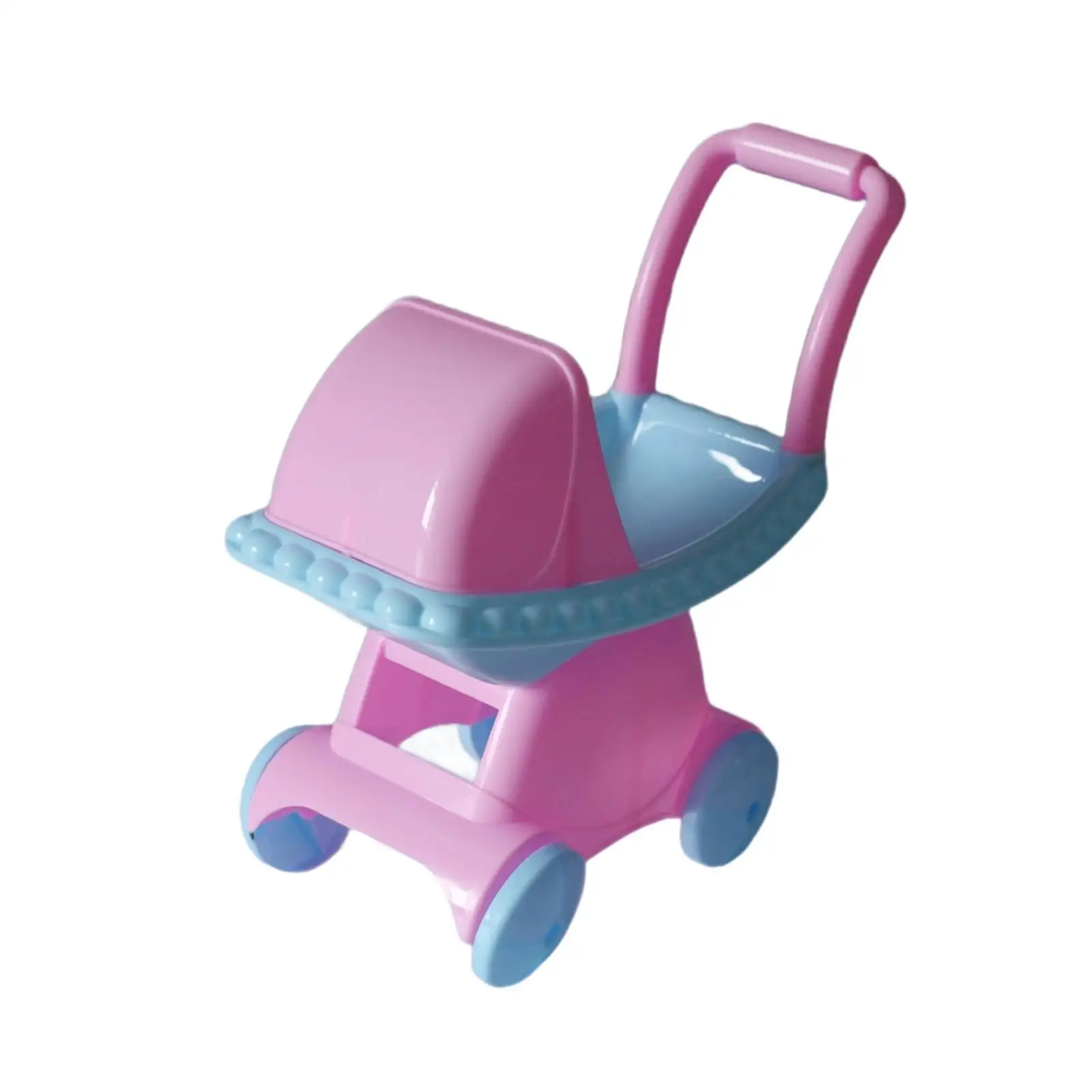 

Pretend Baby Doll Stroller Early Development Miniature Interactive Game Mini Dollhouse Furniture Pretend Play Toys for Birthday