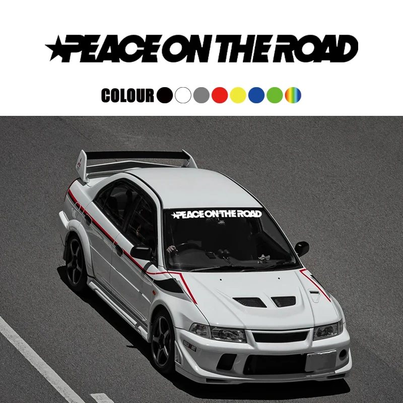 

1Pcs Car Accessories Racing Sticker Front Windshield Decorative Sticker Waterproof Vinyl Decal