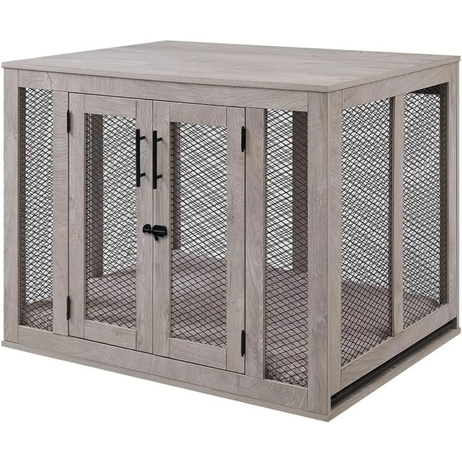 

US Large Dog Crate Furniture, Wooden Dog Kennel for Large Breed, Indoor Decorative Wood Dog Cage,