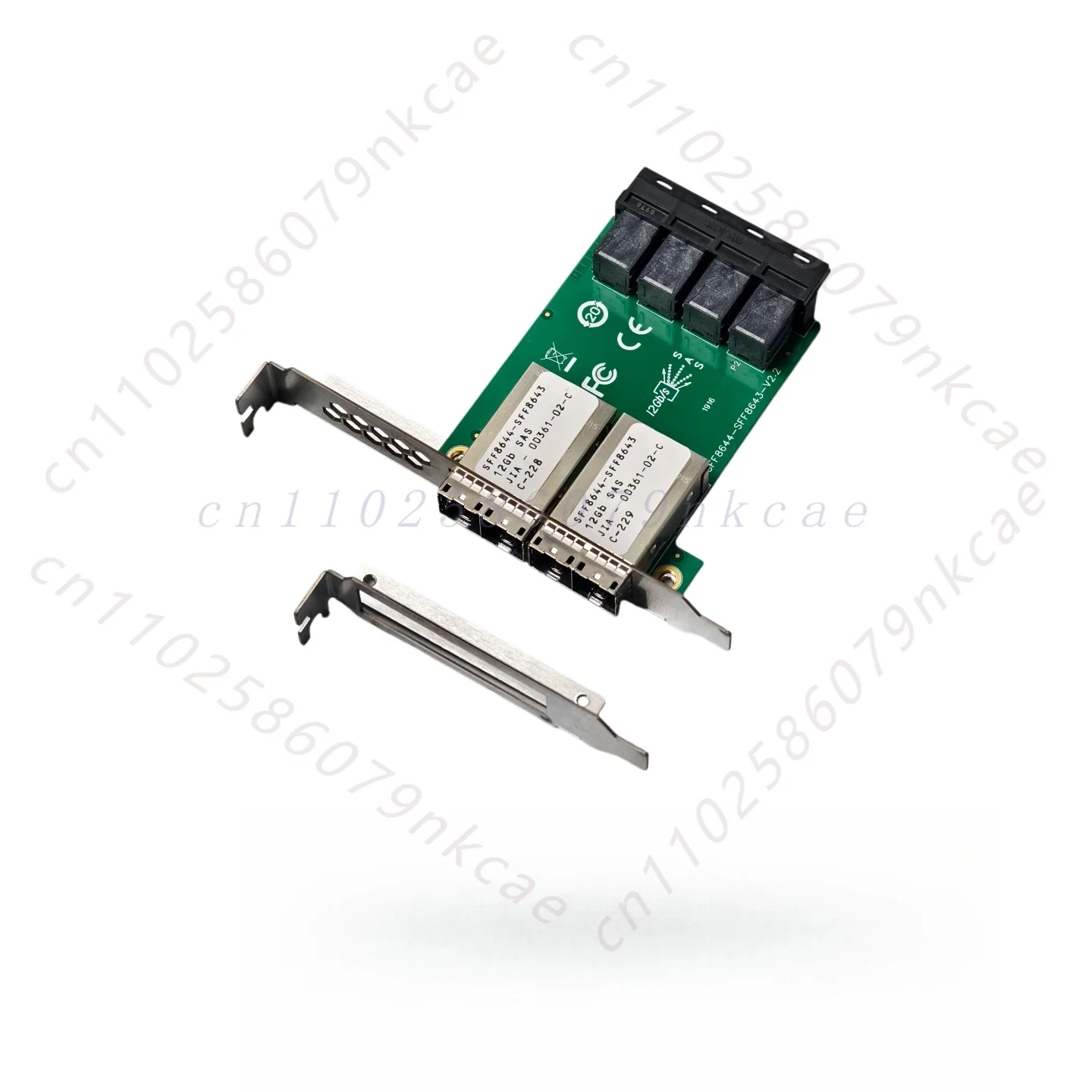 PCI-E to 4 Port SFF-8643 Mini SAS HD Adapter Card SAS 3.0 12Gbps Internal to External Low Profile Full Bracket for JBOD HBA