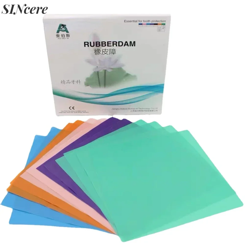 

Non Sterile High Quality Dental Dam Natural Rubber Latex Dam Nnti-allergy 52pcs 5“x5” / 36pcs 6"x6" Oral Care Materials