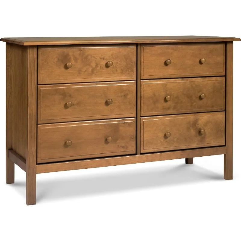 6-Drawer Double Wide Dresser in Chestnut, Greenguard Gold Certified