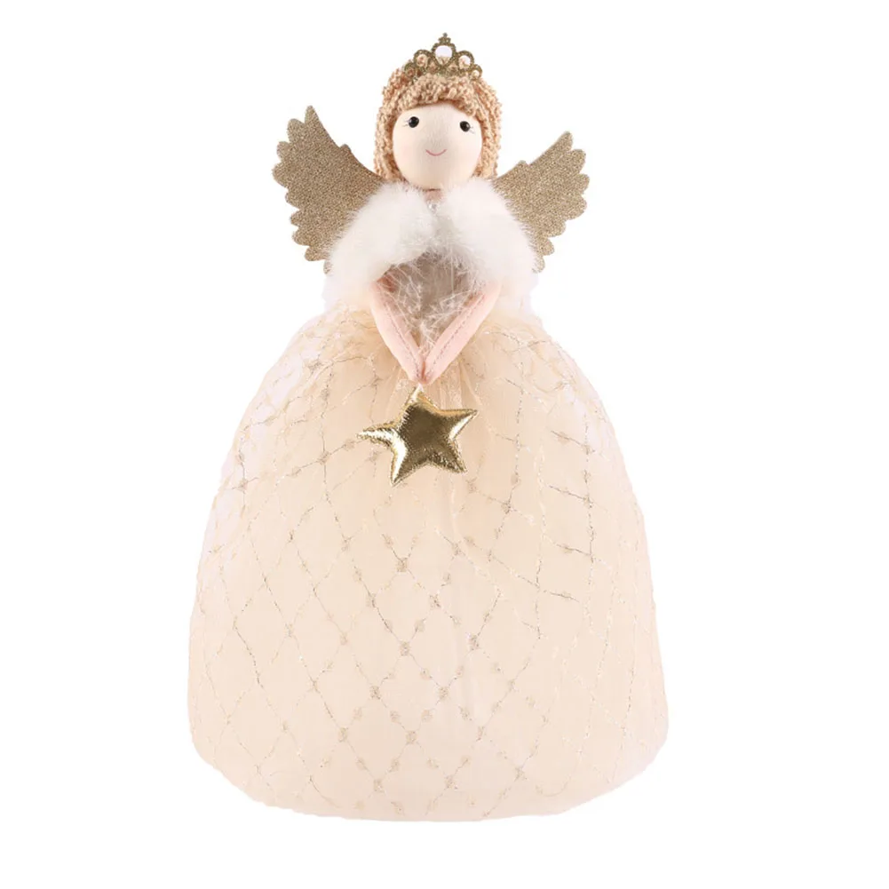 

Christmas Angel Little Girl Doll Ornament Angel Decoration Tree Top Star Christmas Tree Decoration Ornaments Christmas Supplies
