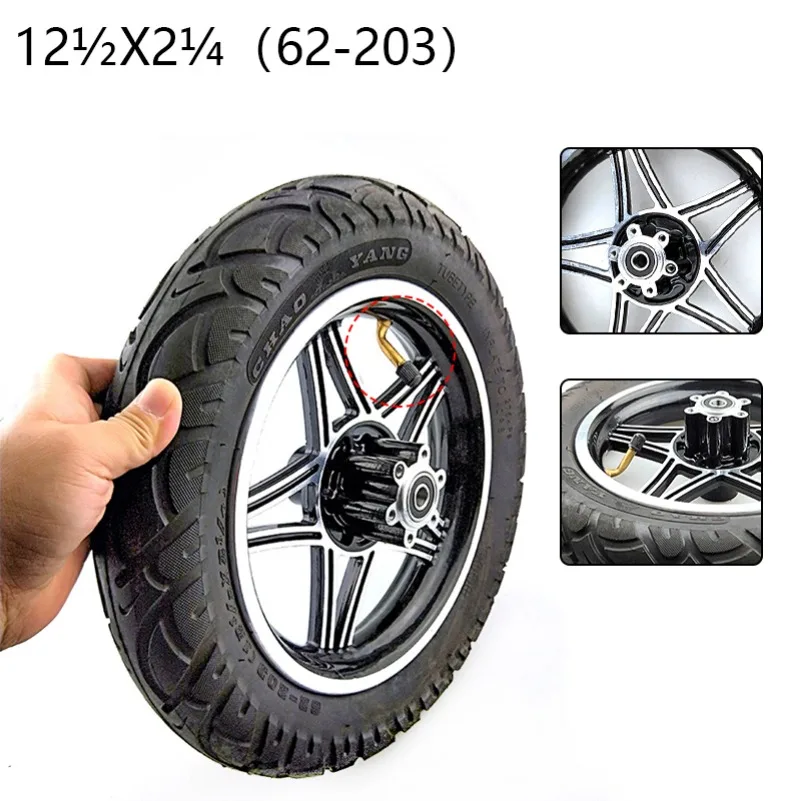 

12 1/2 x 2 1/4 ( 62-203 ) tire 12 inch wheel hub rim fits Many Gas Electric Scooters folding Electric bicycle