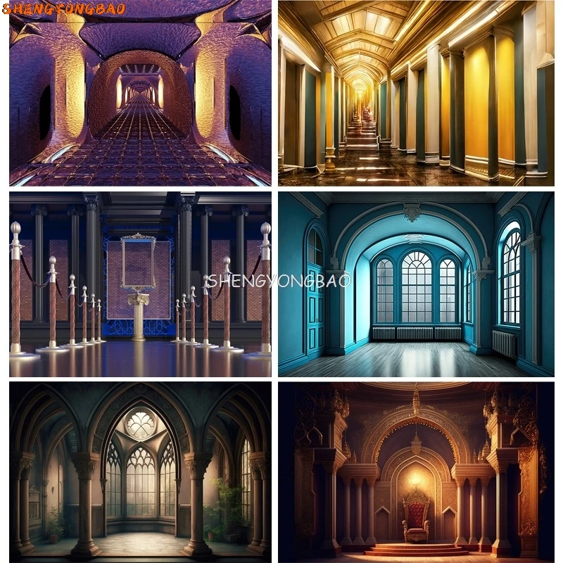 

Palace European Style Retro Building Theme Photography Backdrops Props Theater Opera Old Church Photo Studio Background EE-05