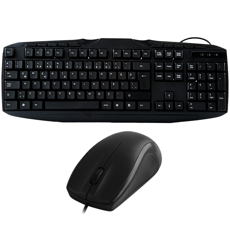 EVEREST UN-796 USB Q MULTIMEDIA WIRED KEYBOARD + MOUSE SET BLACK