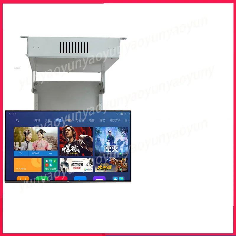 Automatic Inward Flip Ceiling TV Mount Remote Motorized Rotating Hanger Compatible with 26-84 Inch LCD Screen view 4