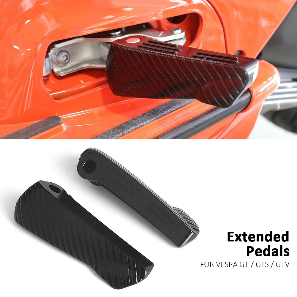 

GTS GTV 300 Motorcycle Accessories Passenger Foot Peg Extensions Footrest Extended Footpeg Fit For Vespa GTS300 GTS250 GT60