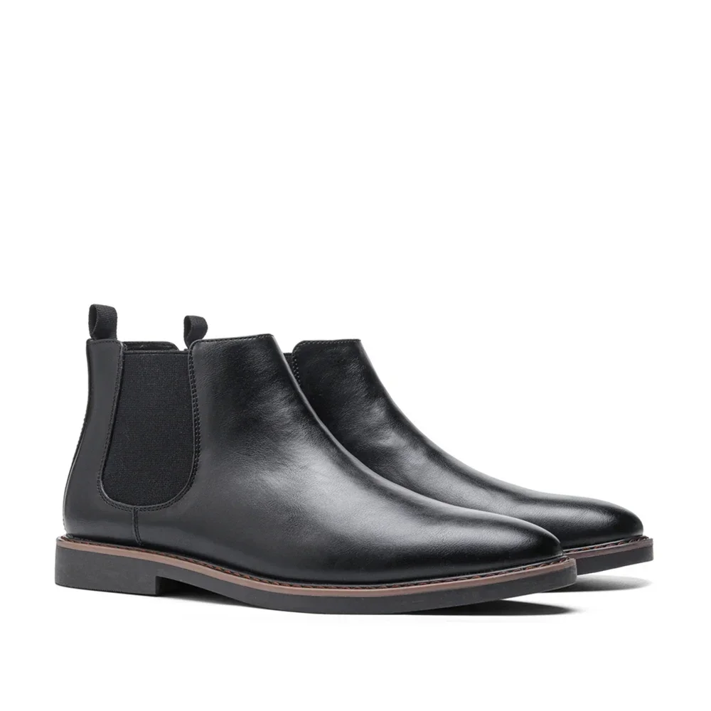 Botas de Chelsea retro elegantes masculinas, confortáveis, novo, 2024