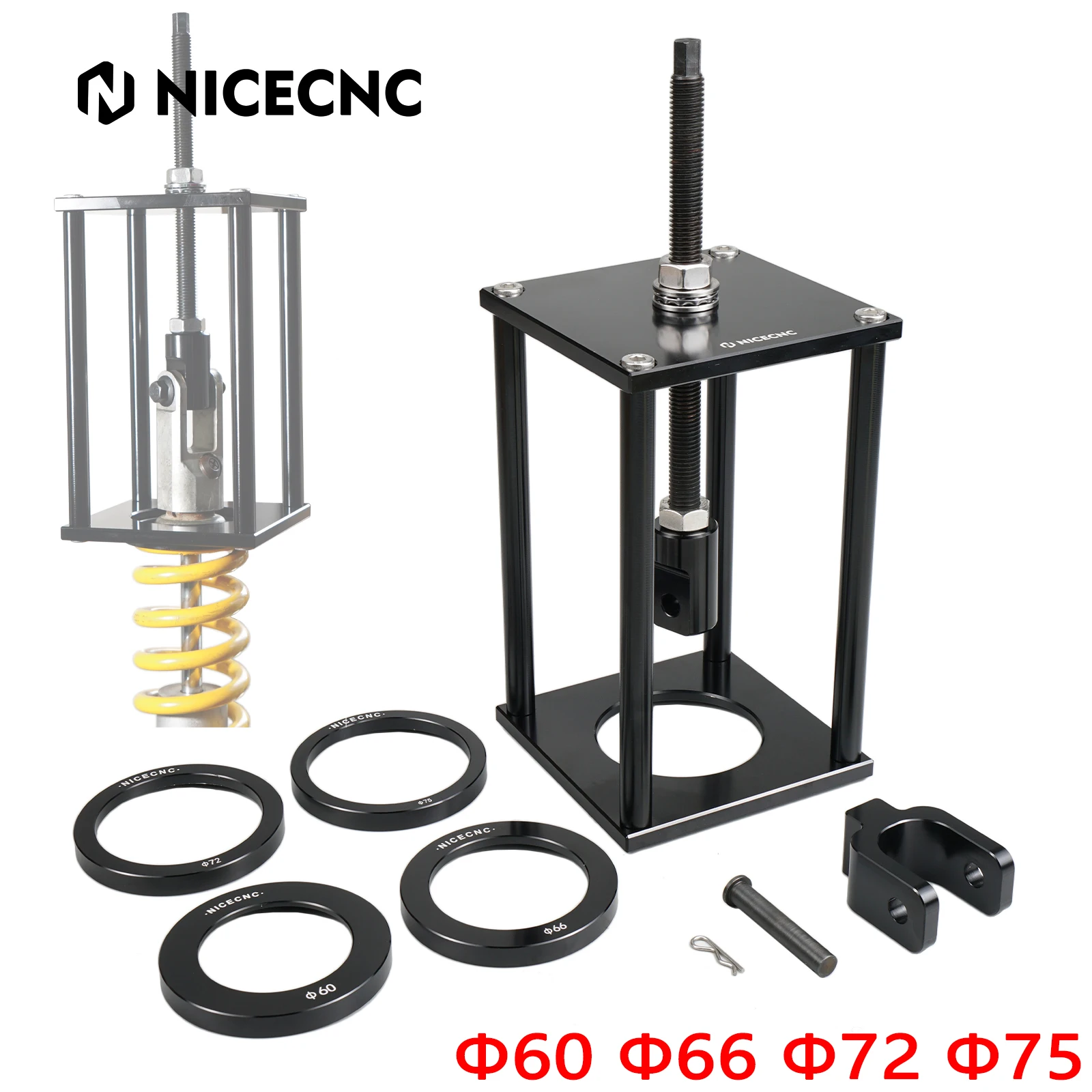 

Universal UTV Shock Absorber Suspension Spring Compressor Tool for Yamaha Raptor YFZ Blaster Polaris RZR CanAm X3 Honda TRX