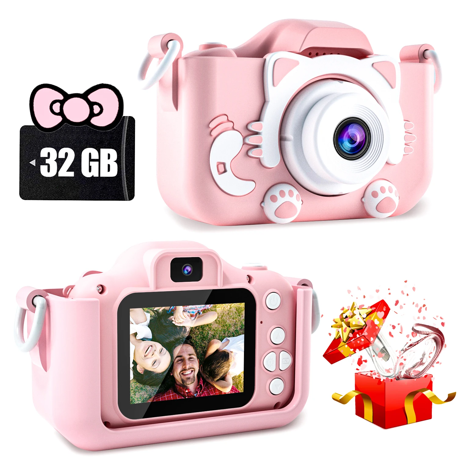 Kdis Camera Toys Digital Camera Toys for Girls Boys 1080P HD Screen Music Playback Gaming 2 inch Children Camera Birthday Gift