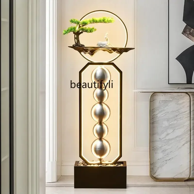 Floor-to-ceiling living room entrance circulating water decoration ornament transfer ball lucky opening gift