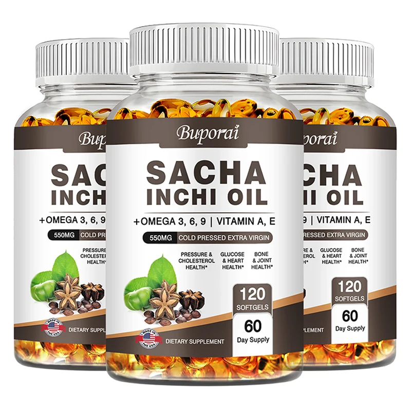 Sacha Inchi Oil - Lowers Cholesterol and Supports Heart, Brain, Eyes, and Immune Health