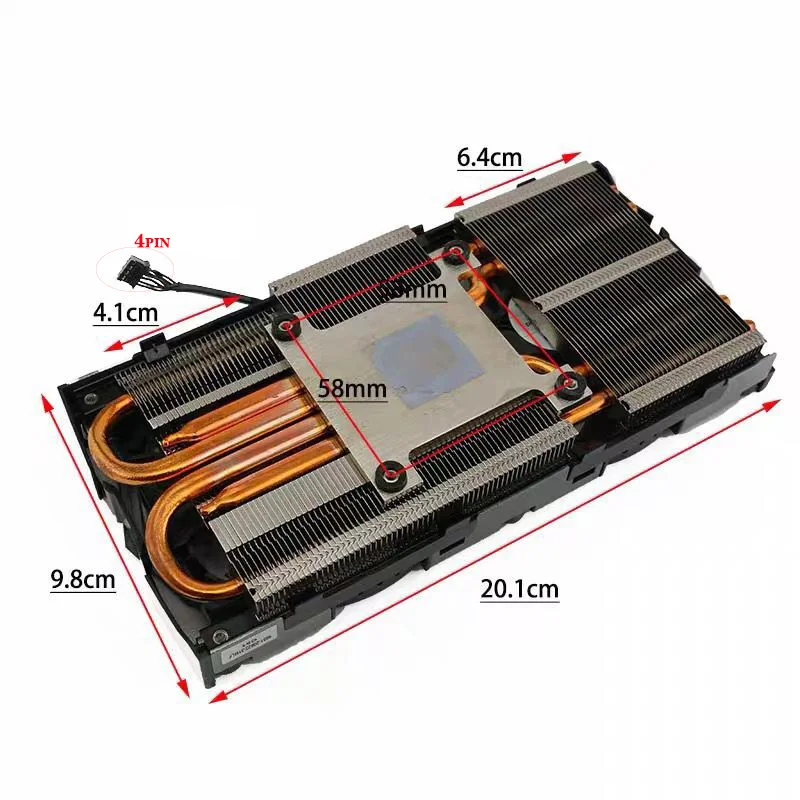 New INNO3D P102 graphics card cooler 58MM hole distance 4 heat pipe graphics card DIY modified cooler