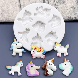 Cute Unicorn Silicone Cake Baking Mold Sugarcraft Chocolate Cupcake Resin Tools Fondant Decorating Tools