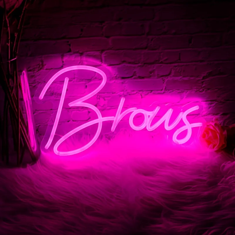 Criativo Brous Neon LED Light, Atmosfera Quente, Luz Decorativa Personalizada, Acrílico Voltar, Festa de férias, Decoração interior