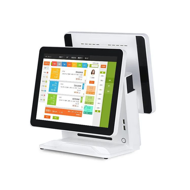 *15.6inch All-in-One Android POS Machine Single/Dual Screen Touchscreen 32GB/2GB RAM Thermal Printer Milk Tea Shop Cash Register