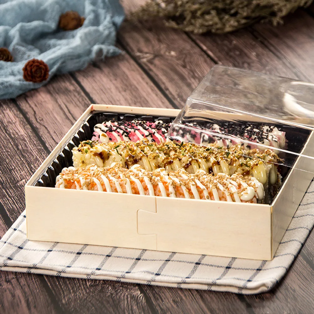 

5pcs Sushi Takeout Foldable Bento Container Lunch Storage For Office Picnic School Home Portable Food Box Meal Container