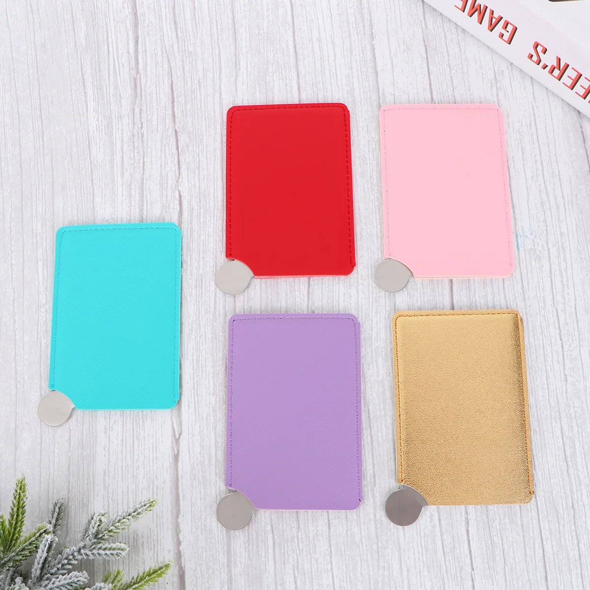 5 قطع من مرايا المكياج المدمجة المحمولة، مجموعة مرآة الجيب الرقيقة للاستخدام الخارجي، مرآة مكياج هدية للنساء والفتيات والسيدات