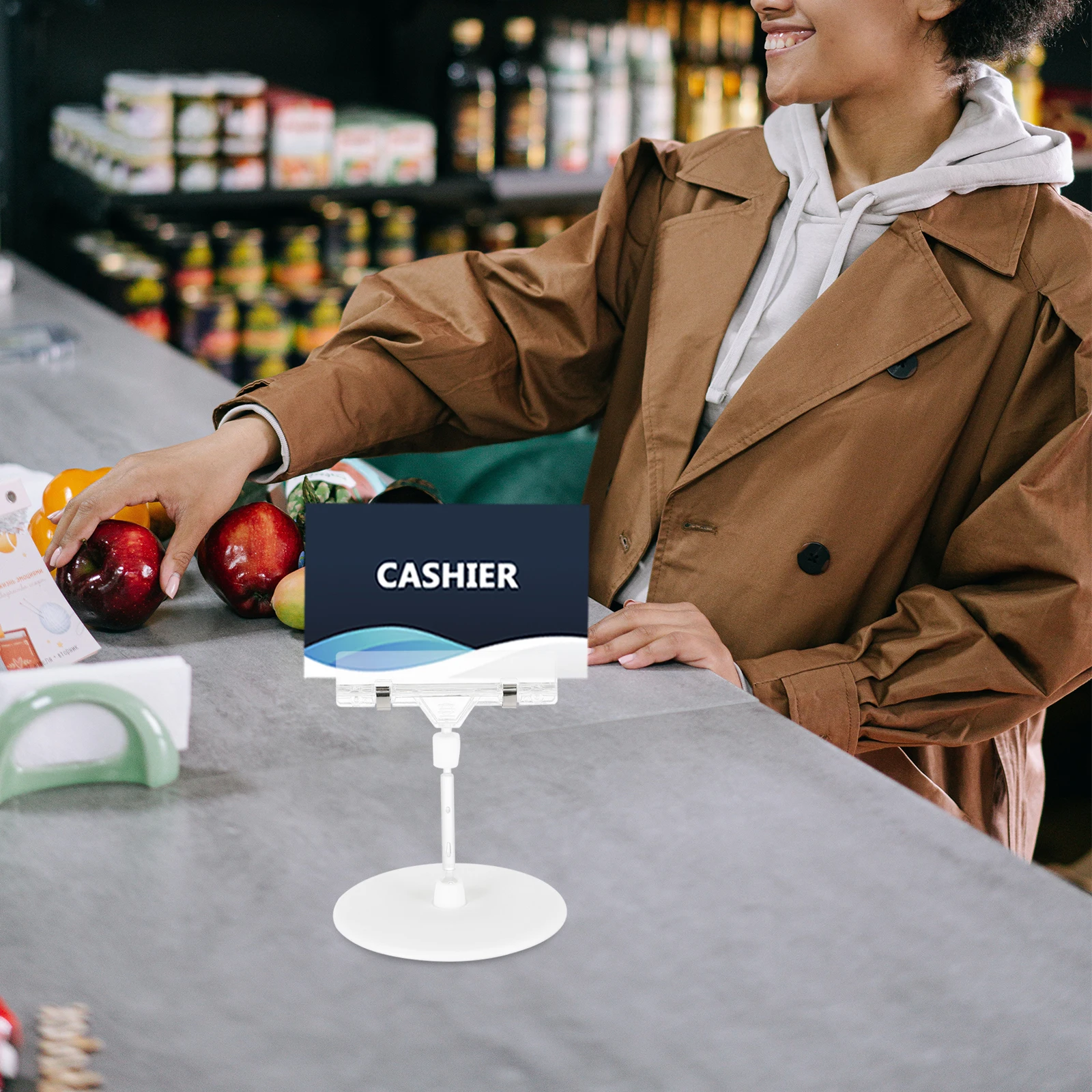 5pcs Poster Clips Advertising Display Clamp Price Tag Holder Supermarket Food Sign Plastic Rack Stand Lightweight Label