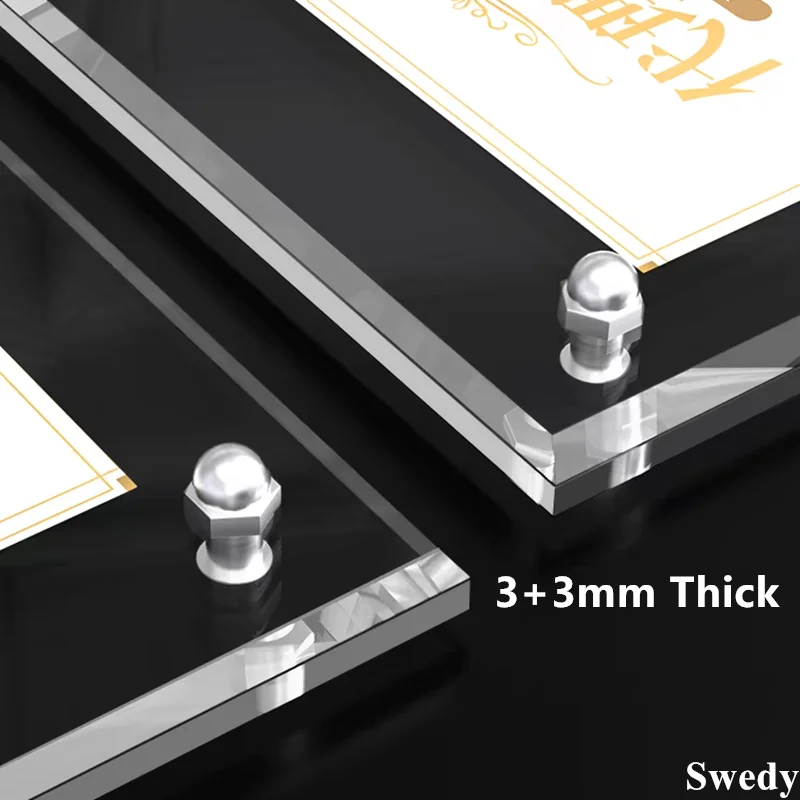 3 Pieces A4 210X297MM Acrylic Sign Holder 8.5 x 11 Table Wedding Acrylic Picture Frame Menu Flyer Paper Holder Display Stand