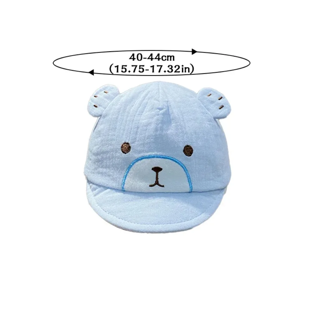 Cute Soft Cotton Newborn Hat Cartoon Bear Ear Baby Baseball Cap Summer Soft Brim Baby Boys Girls Peaked Caps