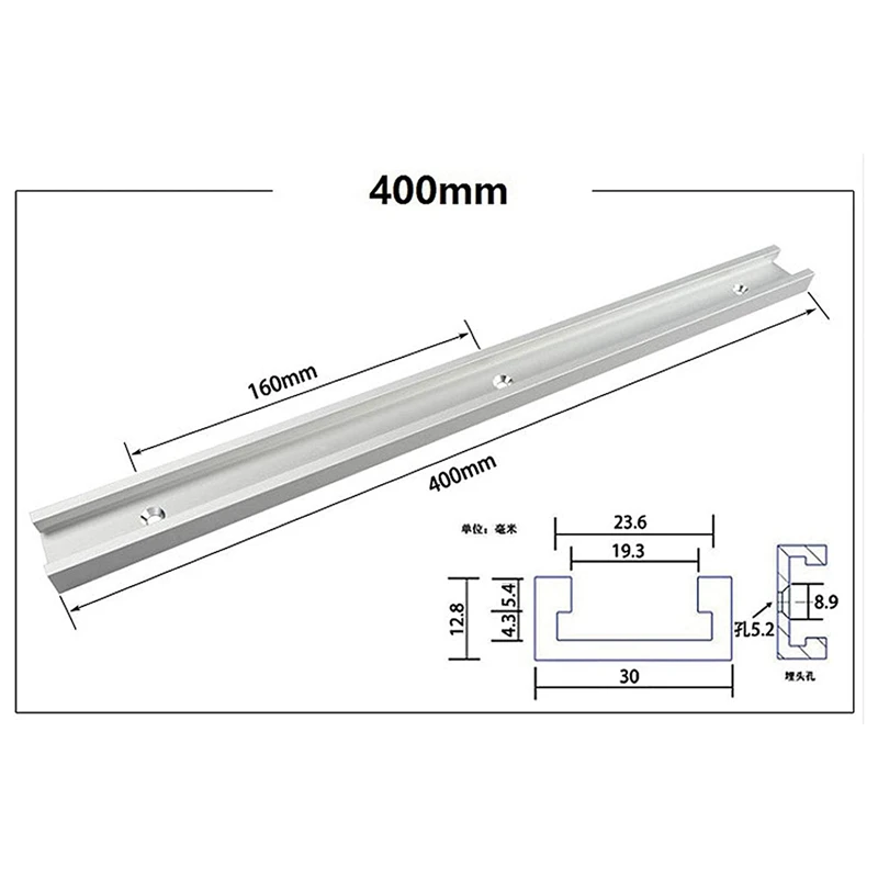 1 Set Aluminum Alloy T-Tracks Slot Miter Track And Miter Bar Slider Table Saw Miter Gauge Rod DIY Woodworking Tools