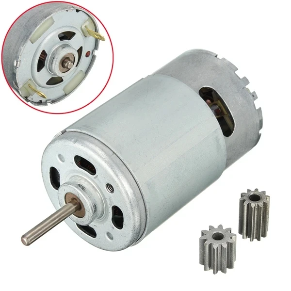 DC motor RS555 High Torque Micro Motor 555 12V Brush motor 12V 30000rpm with two Two 10 tooth gears