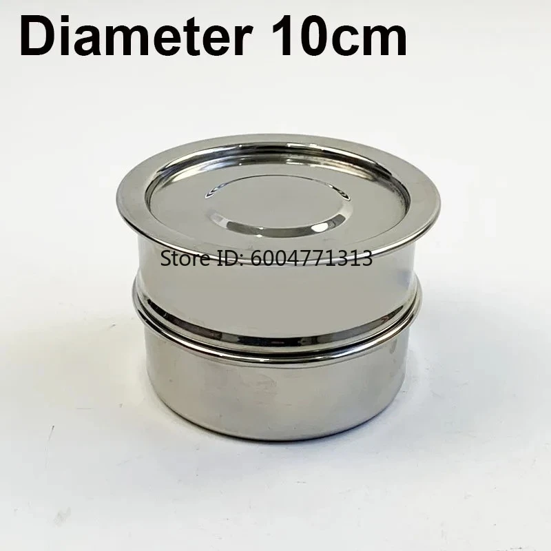 1 Set Lid+Bottom+Test Sieve Dia 10 Cm Galvanized Cover And Container For Laboratory Sampling Inspection Pharmacopeia Sieve