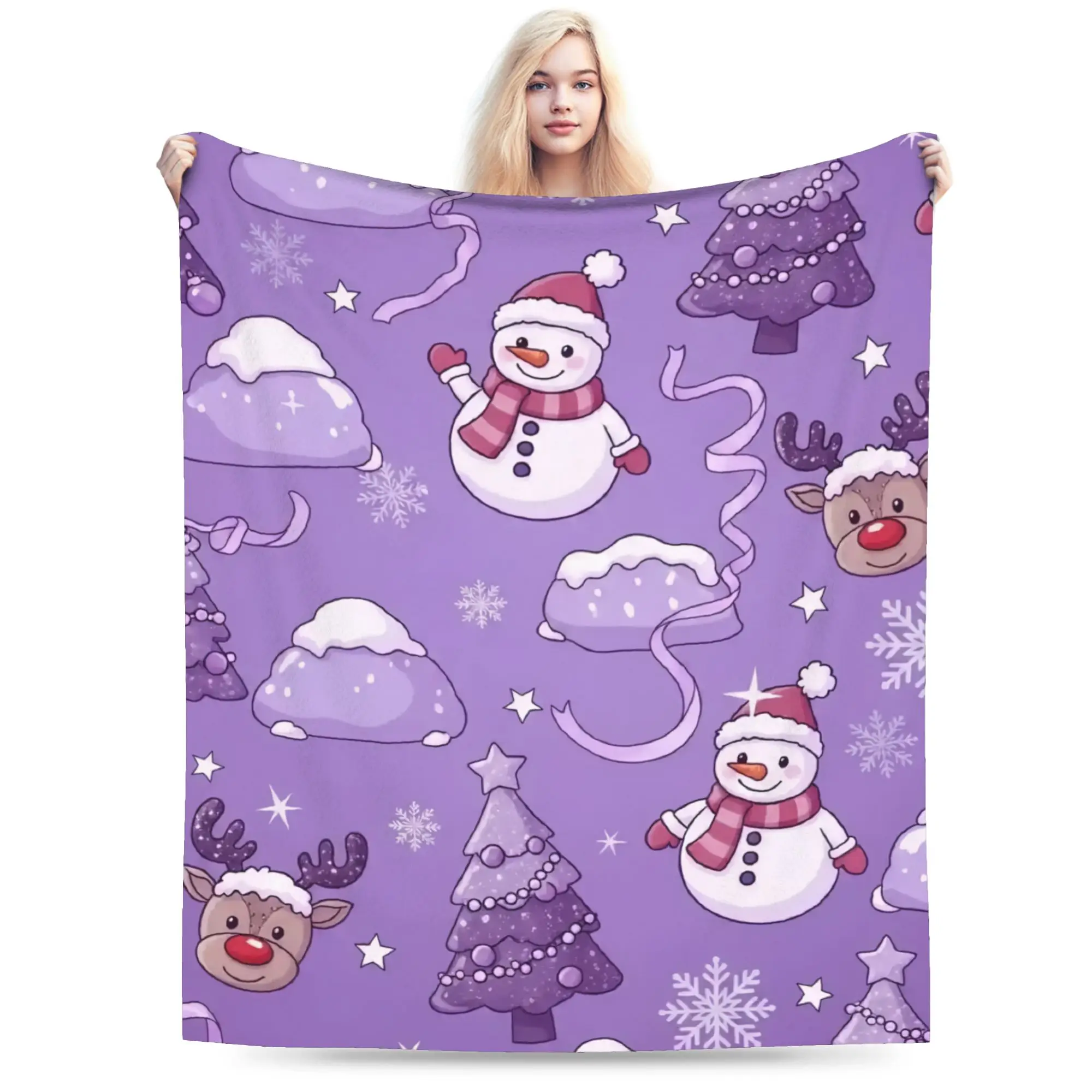 Merry Chrismas 2026 Blanket Ultra Soft  Throw Blankets for Couch 50x60 Inch Multi-size Plush Thin Quilt