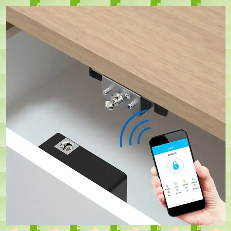 2025 Smart Wood Door Lock Keyless Invisible Electronic Lock IC Card Ttlock App Unlock Cabinet Locker Furniture Drawer Lock Durab