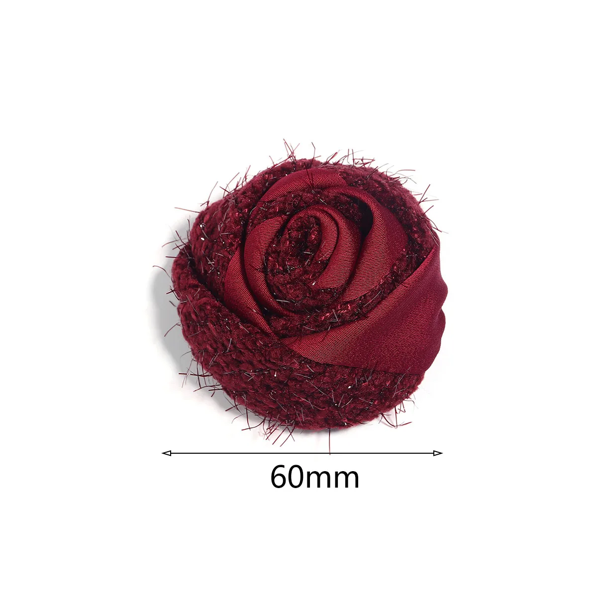 1PCS Bright Silk Fabric Fashion Rose Bud Flower For Rose Fabric  Hair Accessories Clothing Accessories