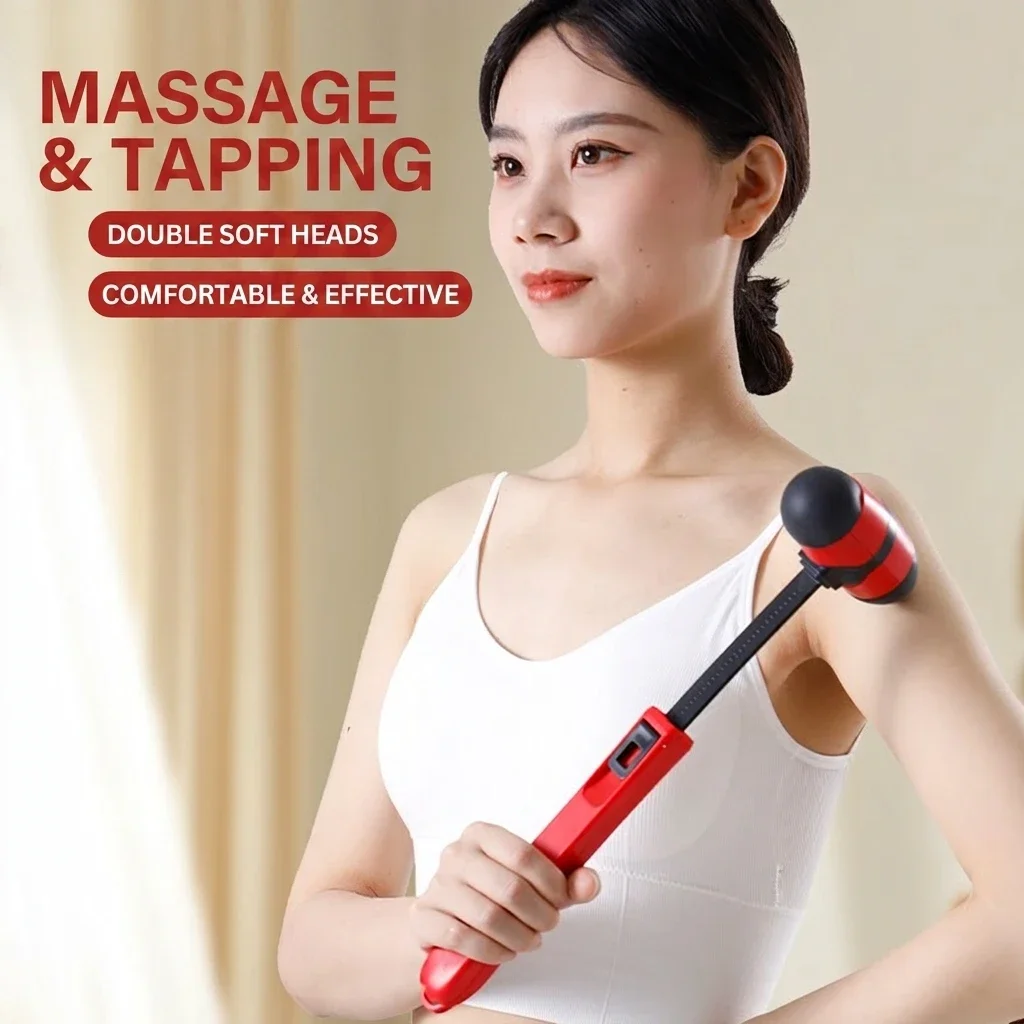 Telescopic Massage Hammer Stick, Manual Back Massager for Meridian Patting, Waist & Neck Cervical Relaxation