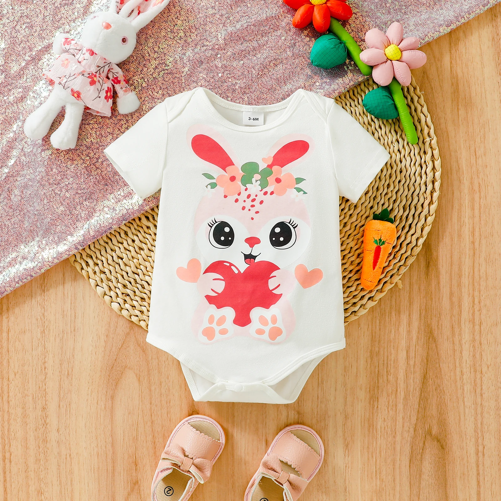 Babies' Cartoon Printing Dress, Babies' Clothing, Summer, Short-sleeved