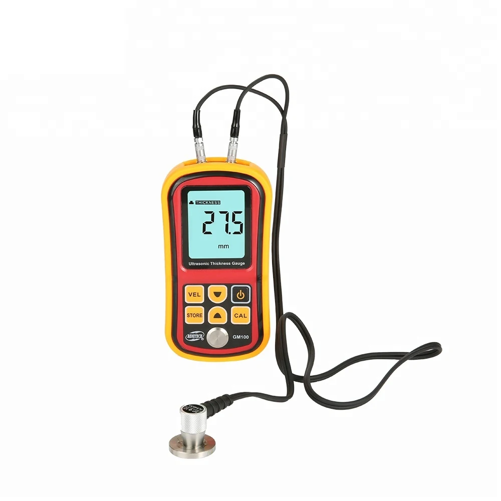 

GM100 Portable Digital Ultrasonic Thickness Gauge Meter Industrial Metal Probe