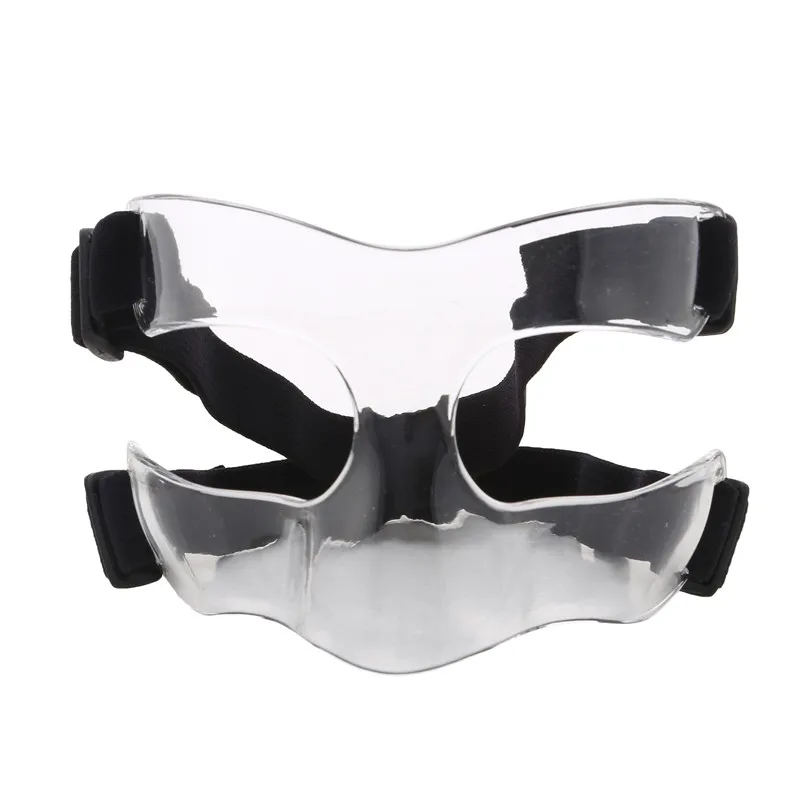 Sports Nose Helmet Transparent Basketball Mask Face Shield Protective Mask Adjustable Elastic Strap Anti-Collision Equipment