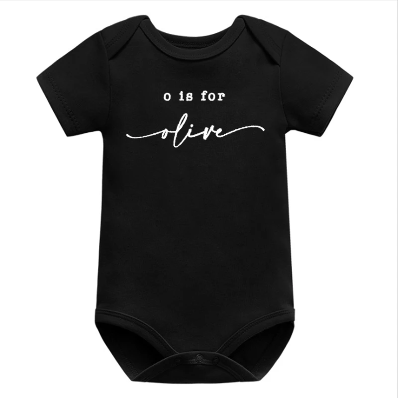 

Personalized Baby Name Bodysuit Baby Girl Clothes Fashion Baby Shirt Custom Pregnancy Announcement New Born Baby Girl Clothes