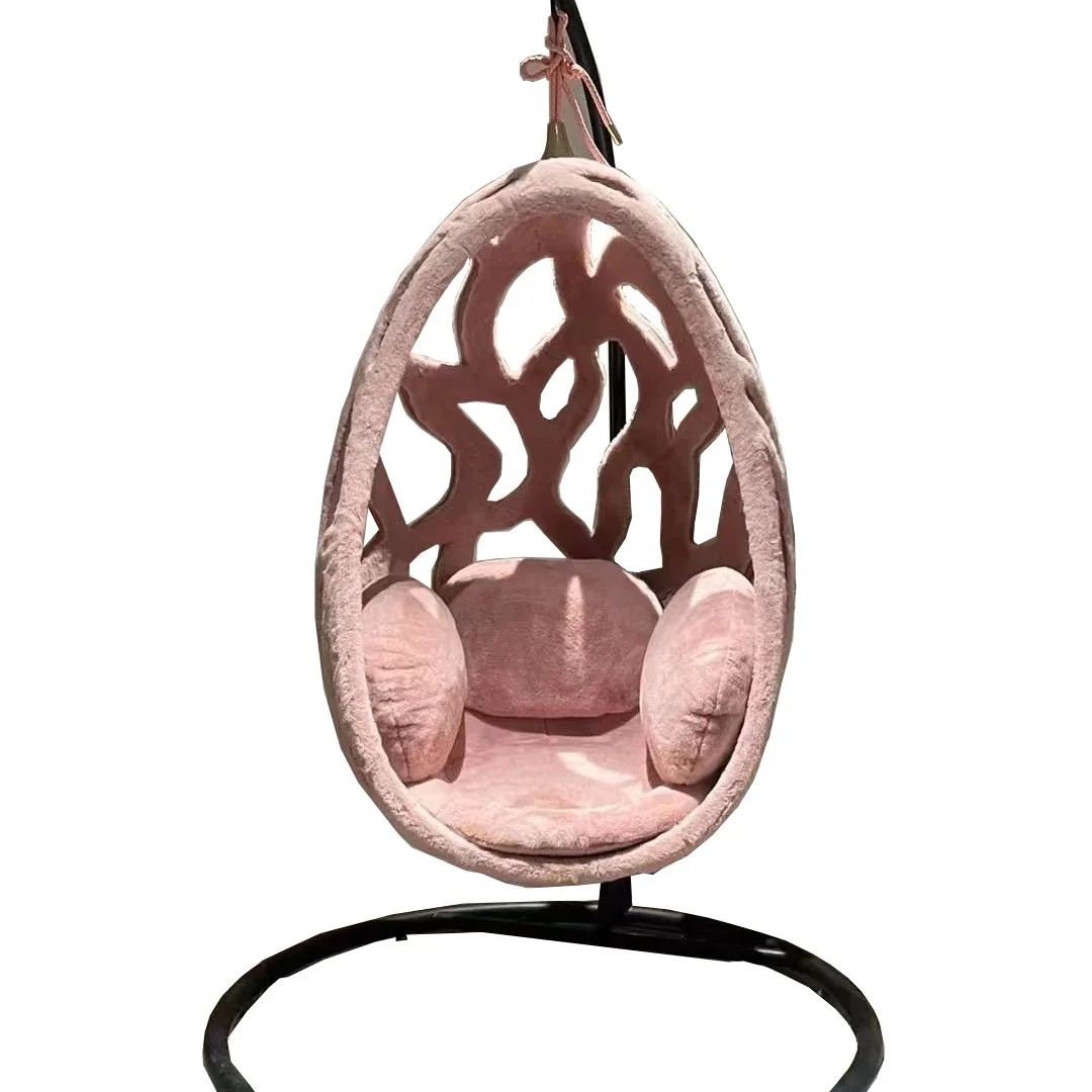 

Light luxury, fur, interior, bird's nest, cradle, hanging chair, creative, lazy, hanging