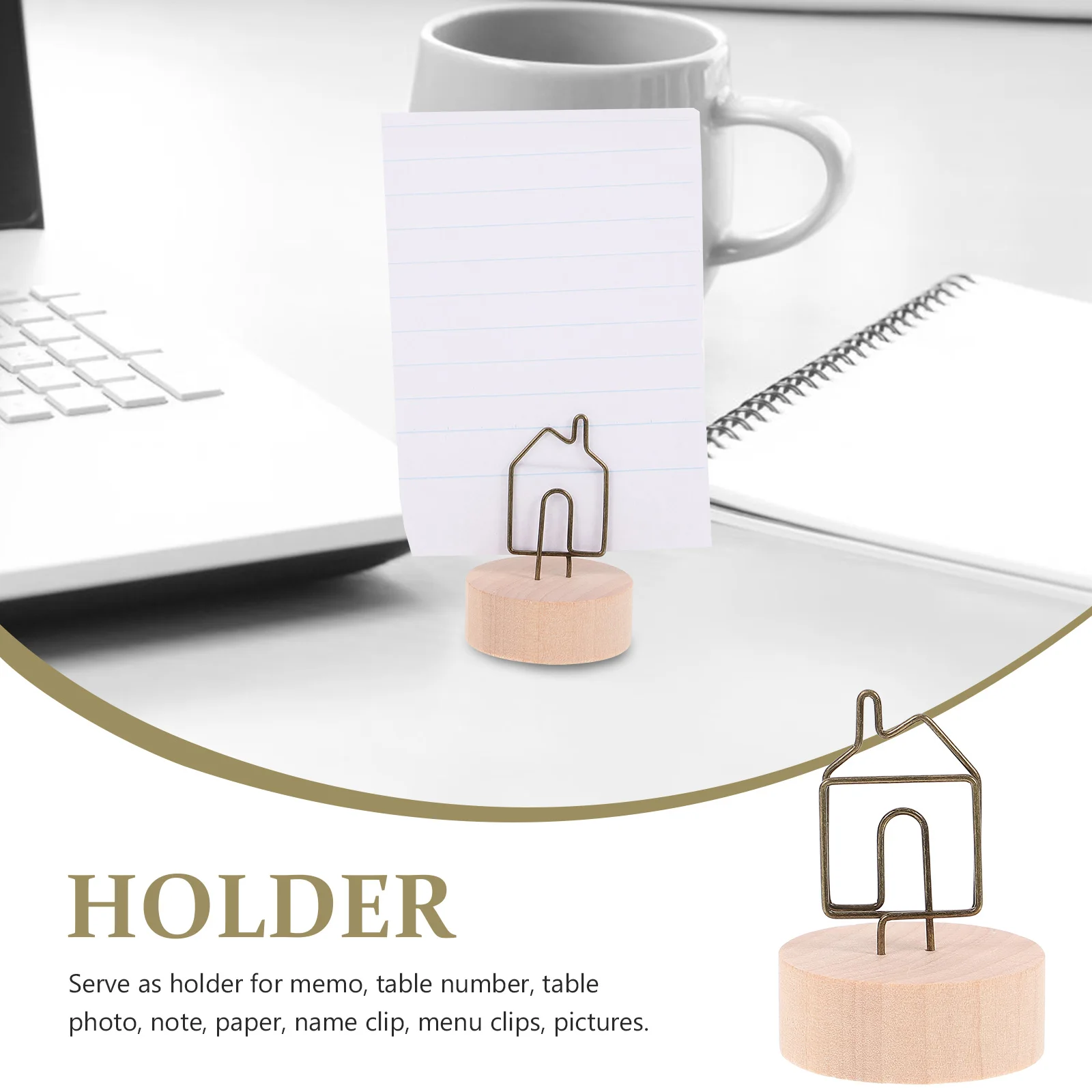 4 Pcs Photo Memo Clips Sturdy Desktop Holders for Wedding Birthday Graduation Baby Shower Reusable Table Number Name Paper Clip