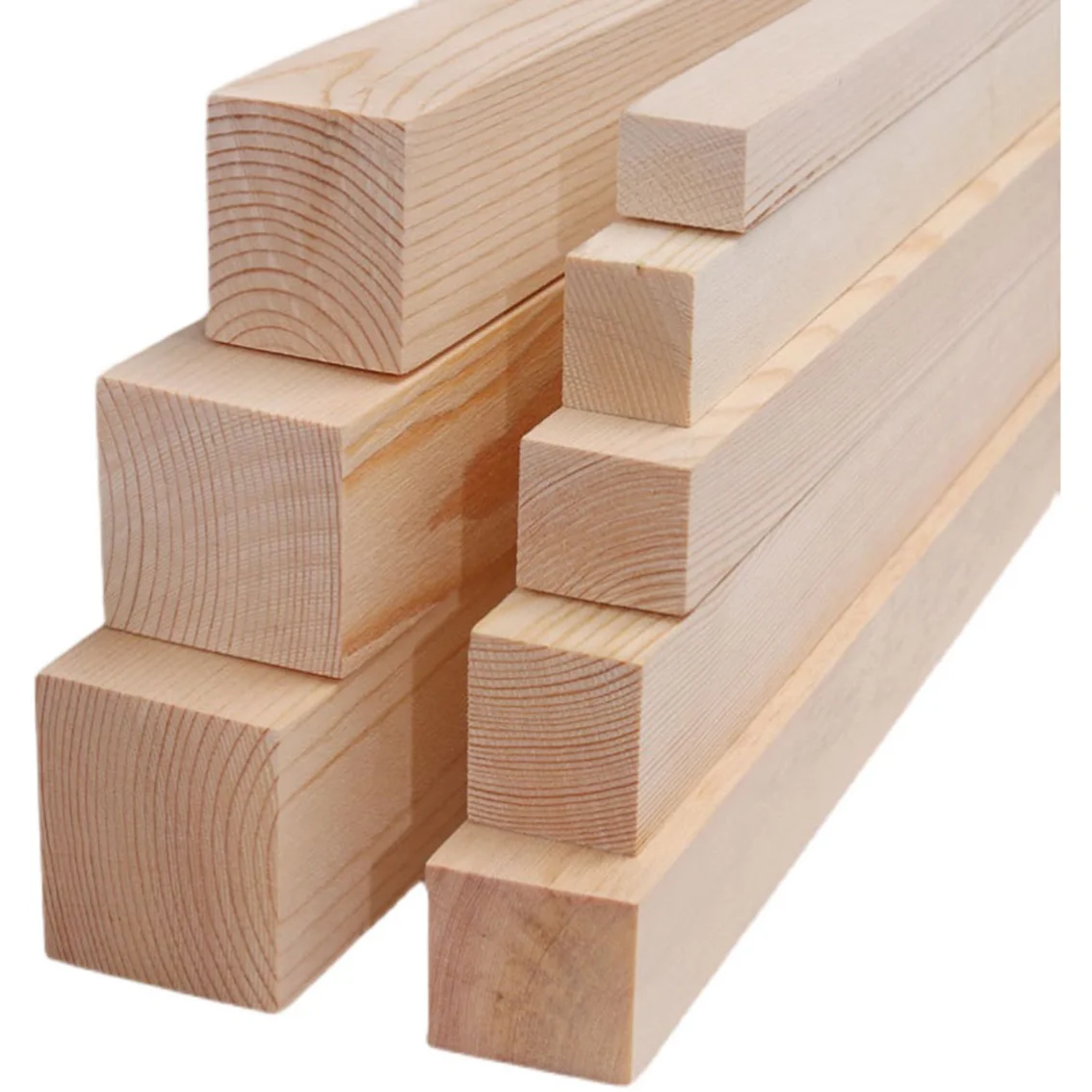Solid Pine Wood Bars Wooden Craft Sticks Length 100-500mm for DIY Models and Structural Columns Crafts Decoration Accessories