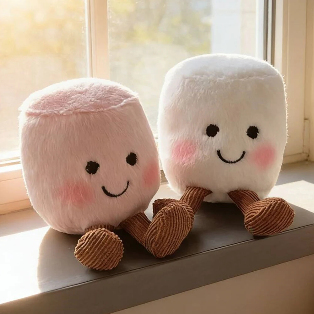 

Hot Fun Marshmallow Keychain Cotton Candy Two Tone Cute Soft Two Tone Keychain Bag Pendant Accessories Dolls Pendant Xmas Gifts